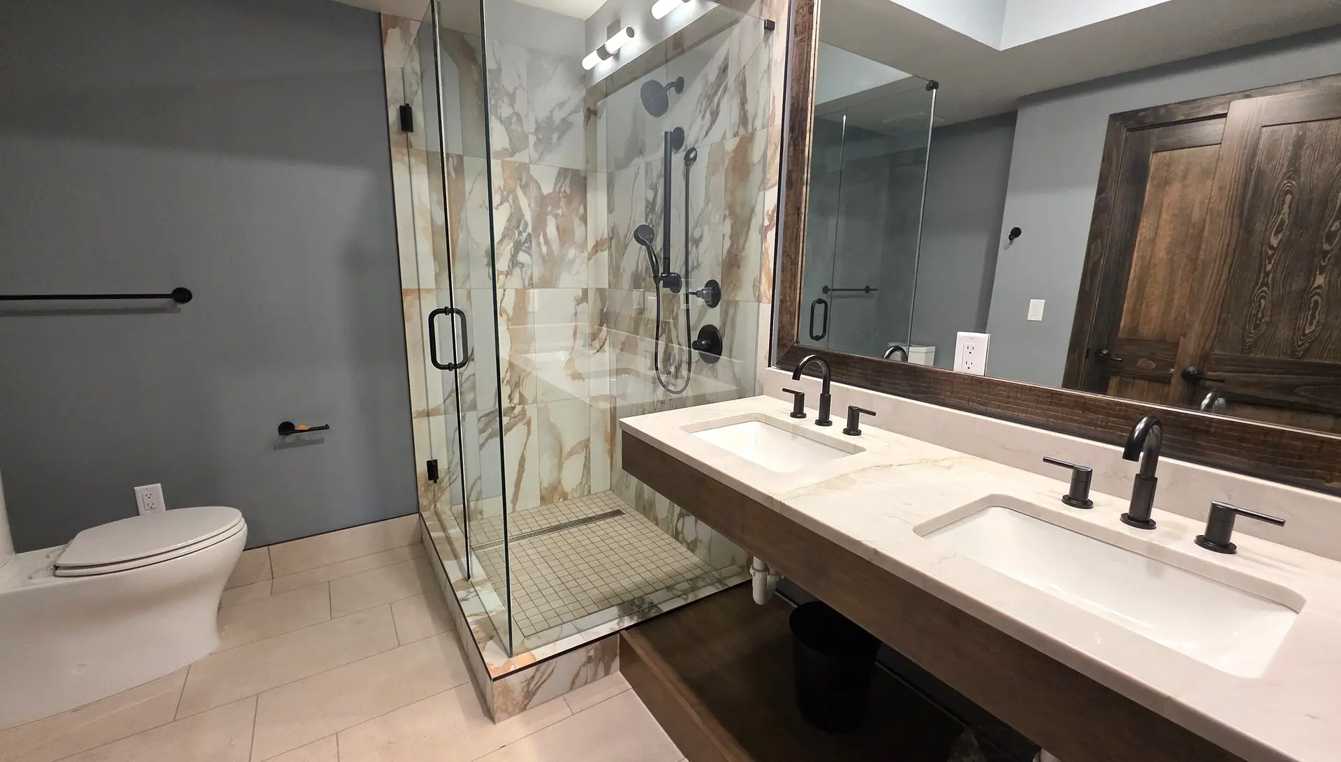 Bathroom with walk-in shower